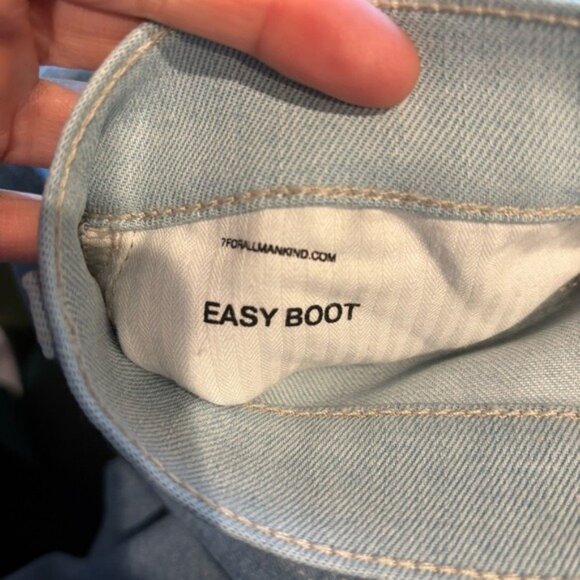 7 For All Mankind Size 28 Easy Boot with Center Back Split Jeans - Picture 9 of 9